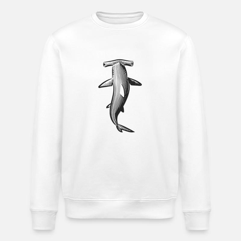 Conception de requin marteau - Sweat bio ROLLER Stanley/Stella Unisexe - blanc