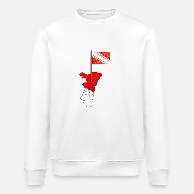 Elsass Flagge - Stanley/Stella Unisex Bio-Sweatshirt ROLLER - Weiß