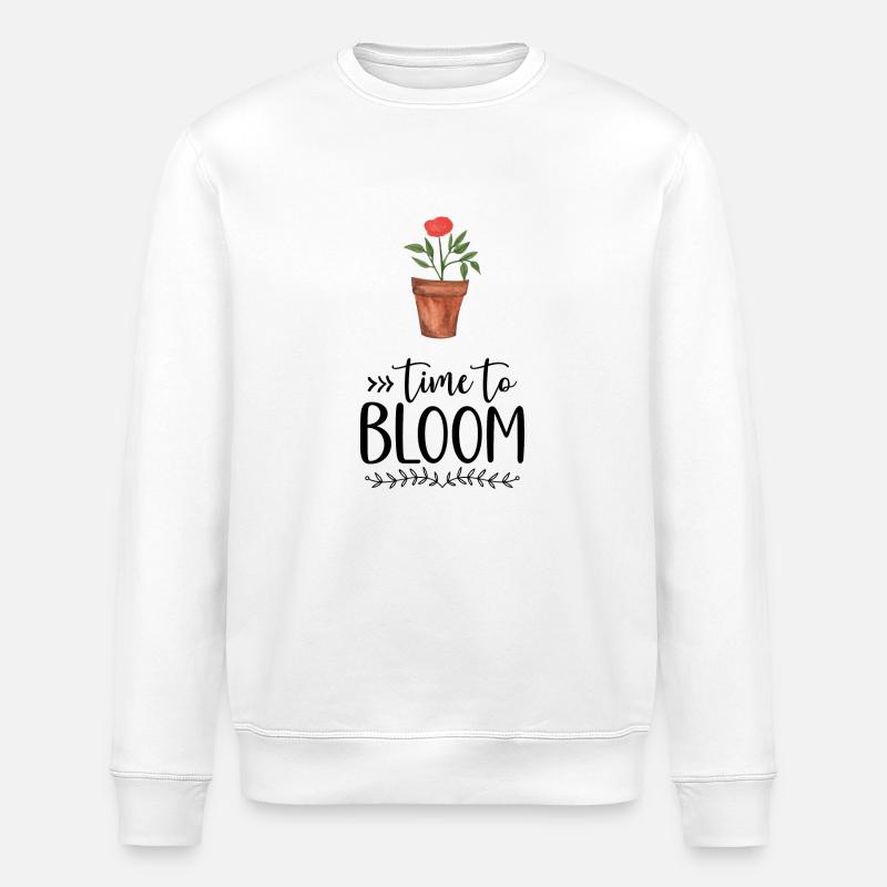 Geschenke mit Blumen - Stanley/Stella Unisex Bio-Sweatshirt ROLLER - Weiß