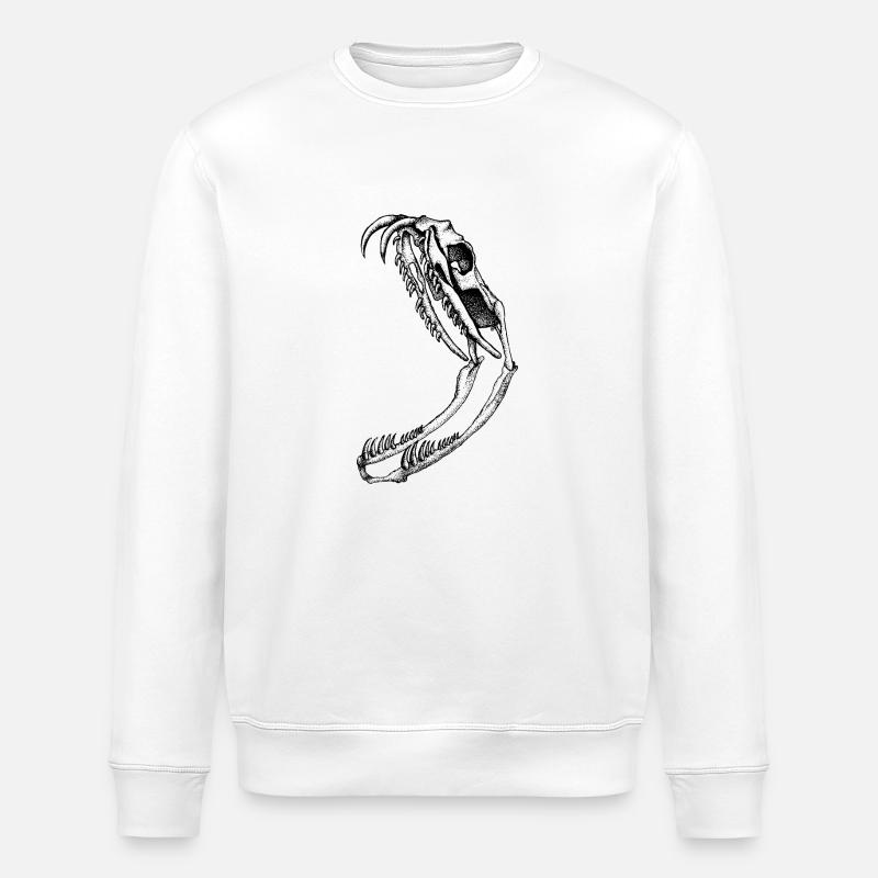 Schlangen Schädel - Stanley/Stella Unisex Bio-Sweatshirt ROLLER - Weiß