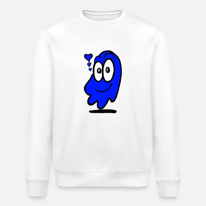 Love Ghost blau - Stanley/Stella Unisex Bio-Sweatshirt ROLLER - Weiß