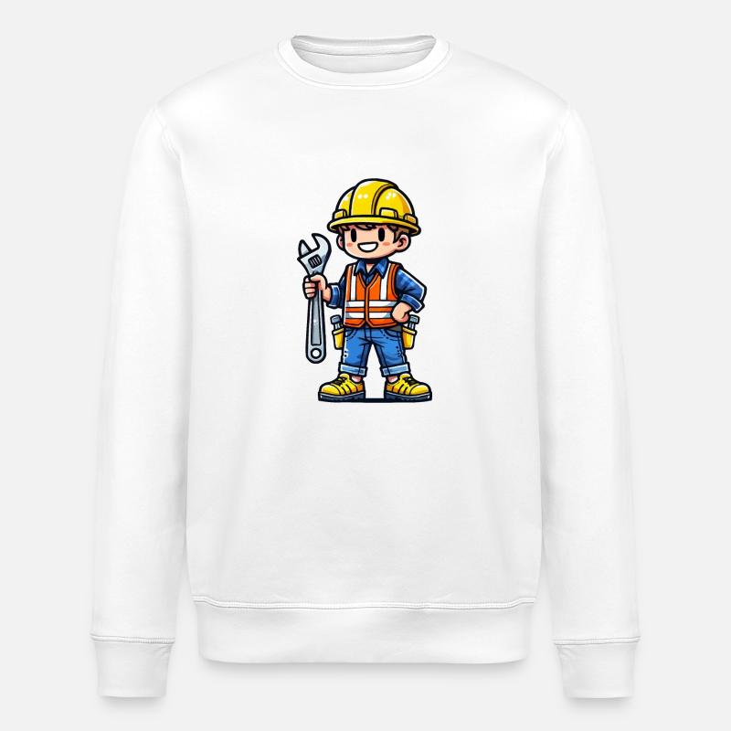 Ouvrier du bâtiment - Sweat bio ROLLER Stanley/Stella Unisexe - blanc