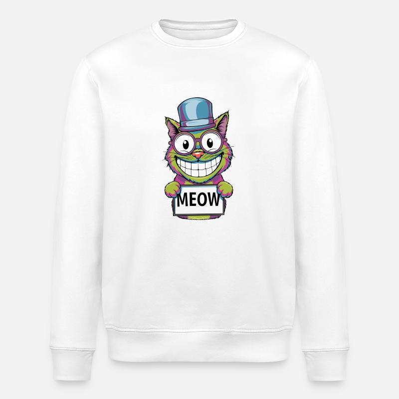 Meow Madness - Stanley/Stella Unisex Bio-Sweatshirt ROLLER - Weiß