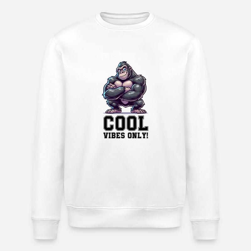 Gorille Drôle Cool - Sweat bio ROLLER Stanley/Stella Unisexe - blanc