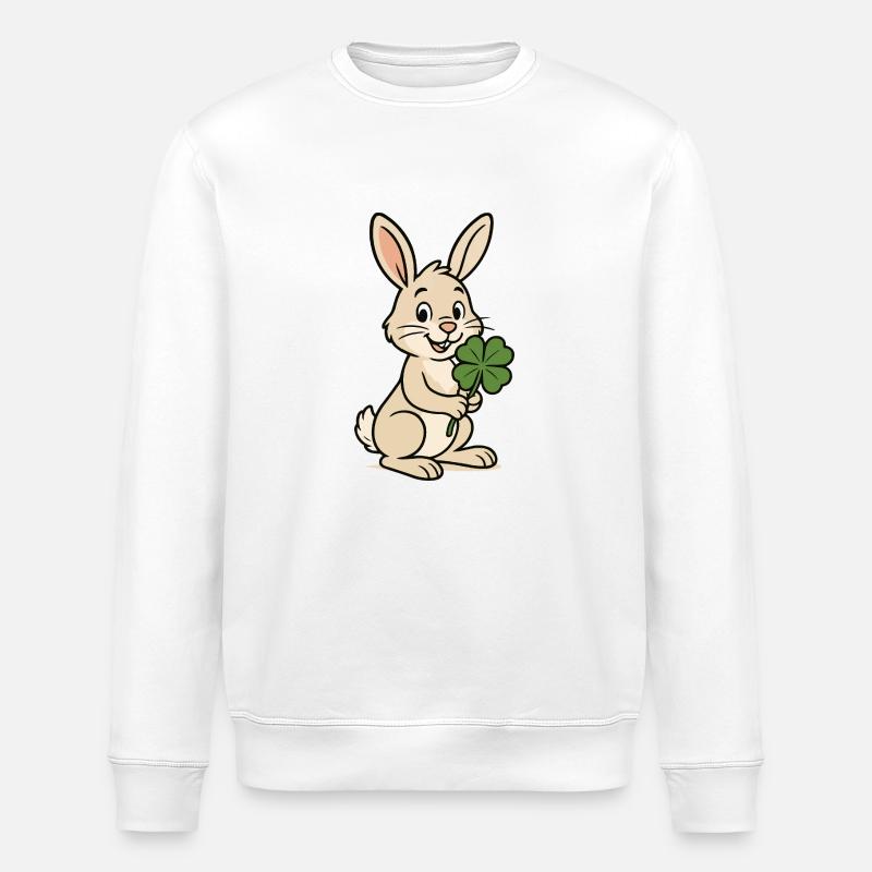hase kleeblatt - Stanley/Stella Unisex Bio-Sweatshirt ROLLER - Weiß