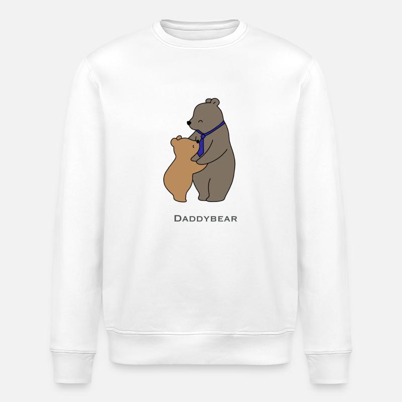 DaddyBear Umarmung - Stanley/Stella Unisex Bio-Sweatshirt ROLLER - Weiß