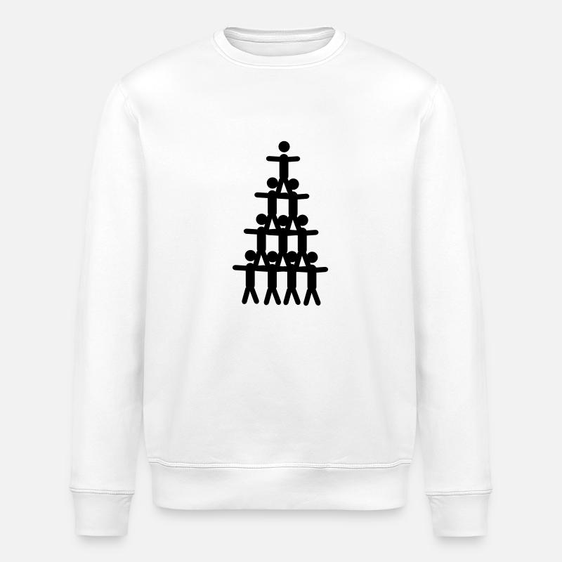 Akrobatik Pyramide - Stanley/Stella Unisex Bio-Sweatshirt ROLLER - Weiß