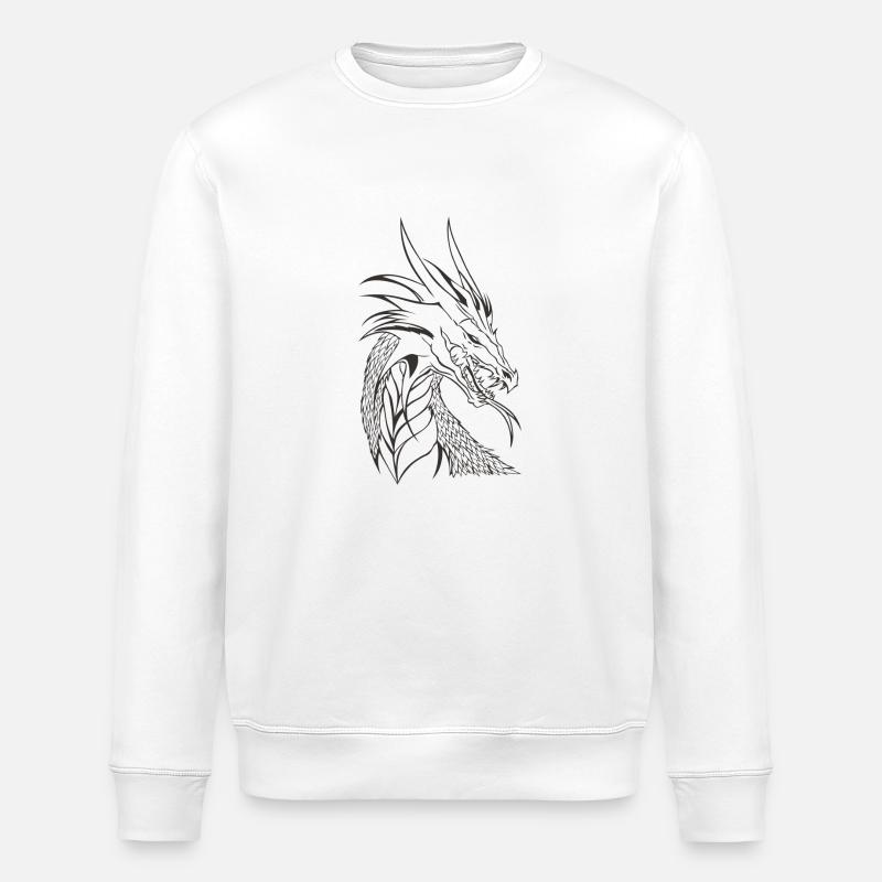 Drachenkopf - Stanley/Stella Unisex Bio-Sweatshirt ROLLER - Weiß