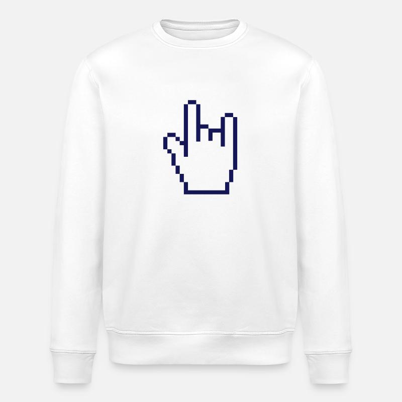 Mano cornuta - Stanley/Stella Unisex Bio-Sweatshirt ROLLER - Weiß