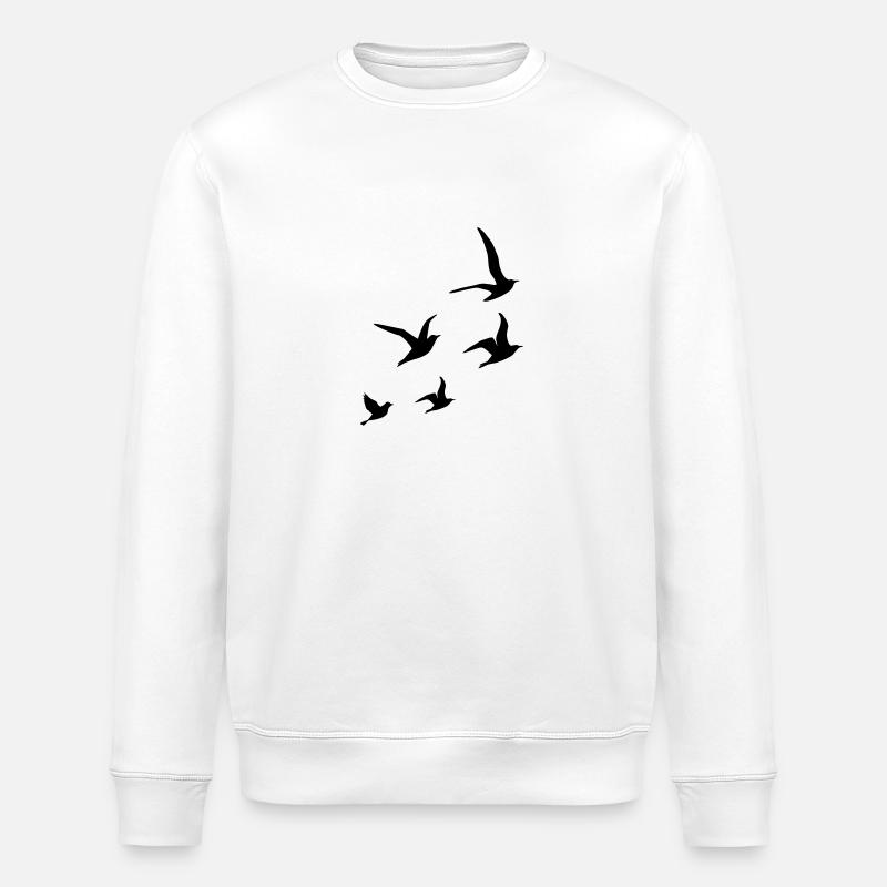 Flying Swallows - Stanley/Stella Unisex Bio-Sweatshirt ROLLER - Weiß