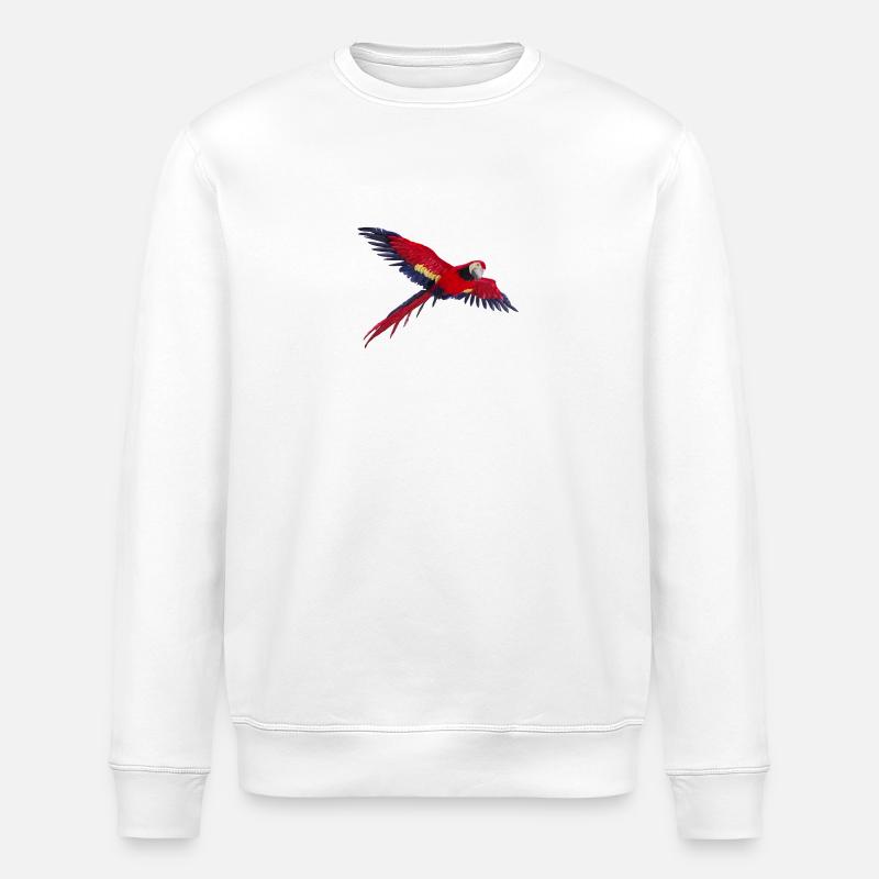 parrot papagei bird vogel1 - Stanley/Stella Unisex Bio-Sweatshirt ROLLER - Weiß