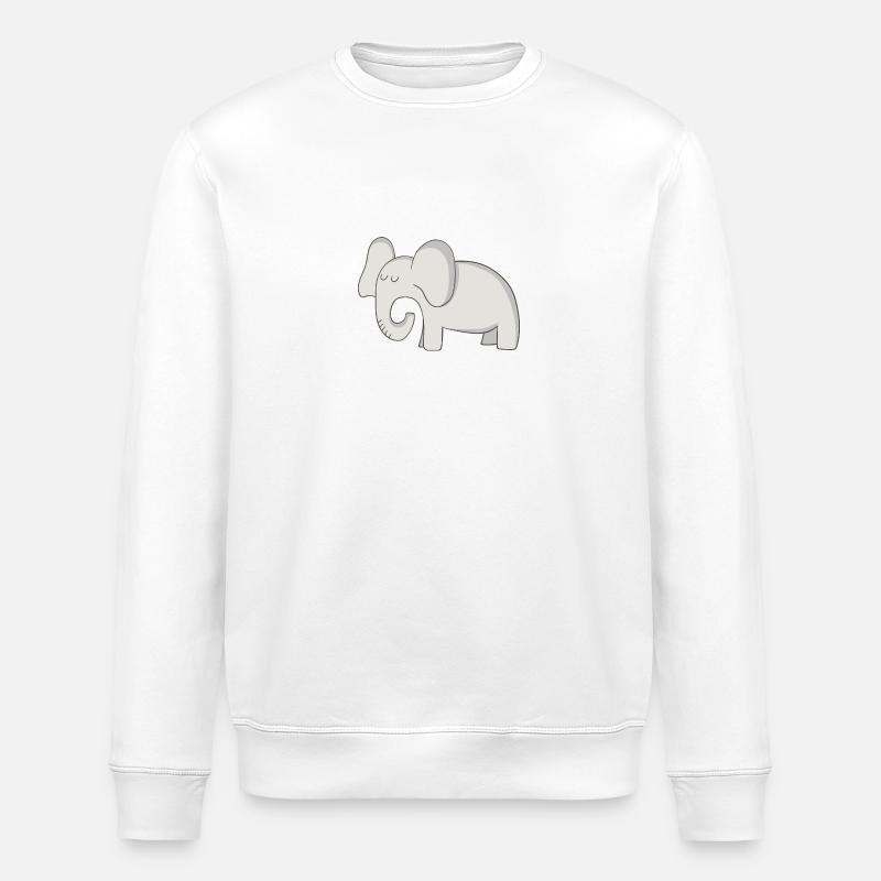 elephant - Stanley/Stella ROLLER Unisex Organic Sweatshirt - white