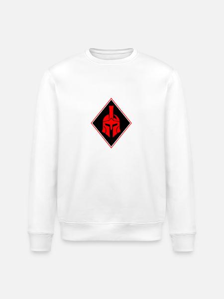 Spartan Helmet Logo Gladiator - Stanley/Stella ROLLER Unisex Organic Sweatshirt - white