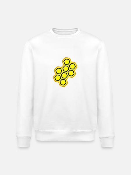 Beekeeper symbol - Stanley/Stella ROLLER Unisex Organic Sweatshirt - white