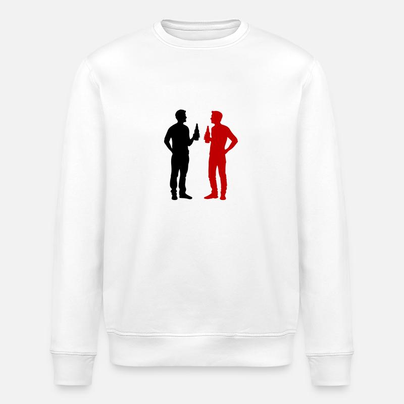 Team Drinking Mannschaft - Stanley/Stella ROLLER Unisex Organic Sweatshirt - white