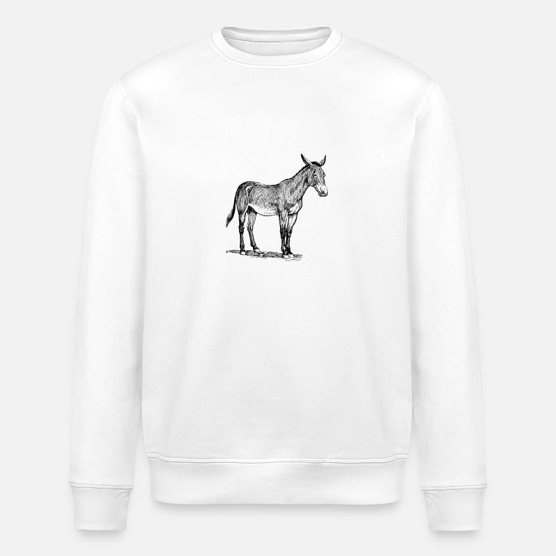 Esel - Stanley/Stella Unisex Bio-Sweatshirt ROLLER - Weiß