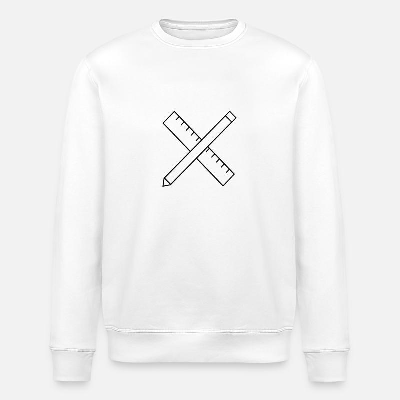 Lineal und Bleistift - Stanley/Stella Unisex Bio-Sweatshirt ROLLER - Weiß