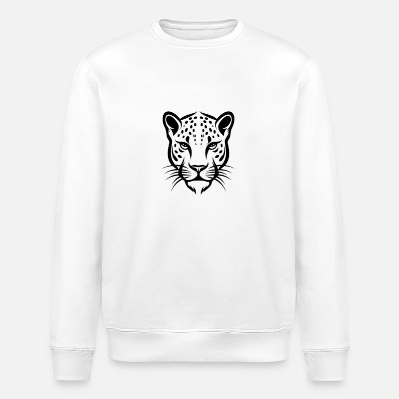 Gepard Kopf - Stanley/Stella Unisex Bio-Sweatshirt ROLLER - Weiß