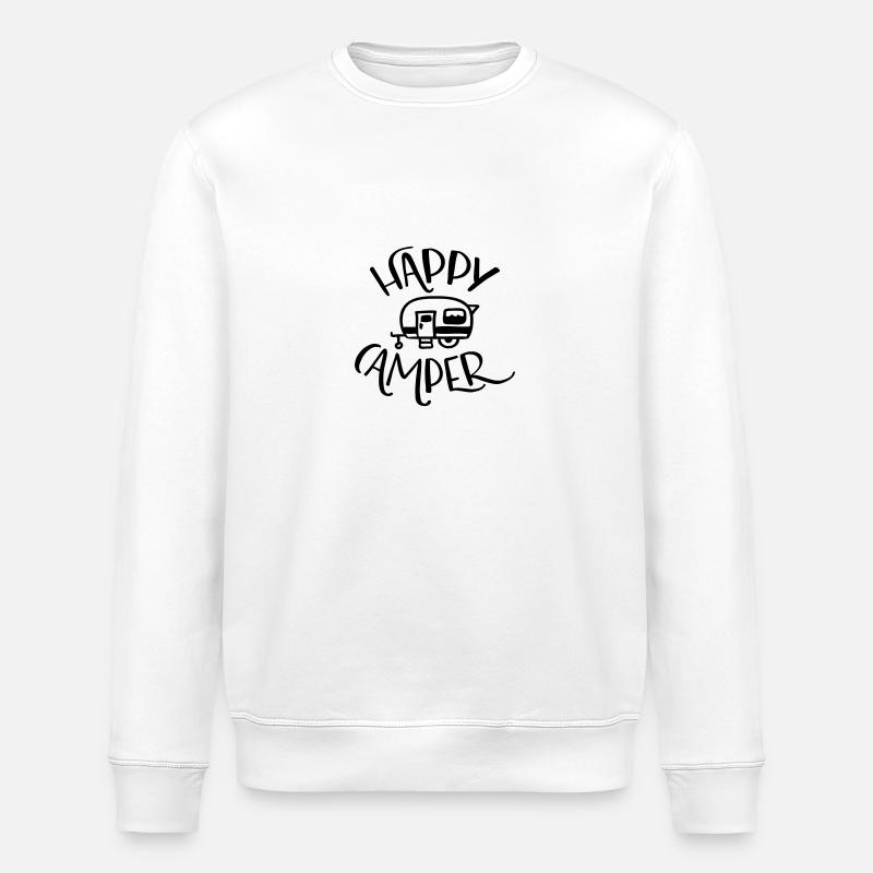 Camping: Happy Camper - Sweat bio ROLLER Stanley/Stella Unisexe - blanc