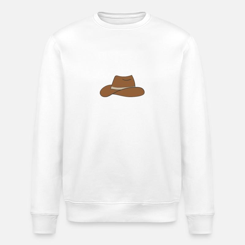 cowboy hut - Stanley/Stella Unisex Bio-Sweatshirt ROLLER - Weiß