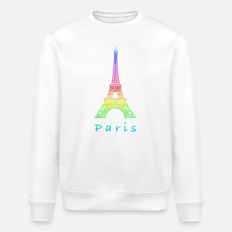 Paris Tour Eiffel - Sweat bio ROLLER Stanley/Stella Unisexe - blanc