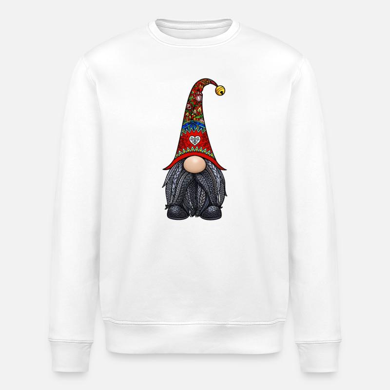 Tomte Zentangle - Sweat bio ROLLER Stanley/Stella Unisexe - blanc