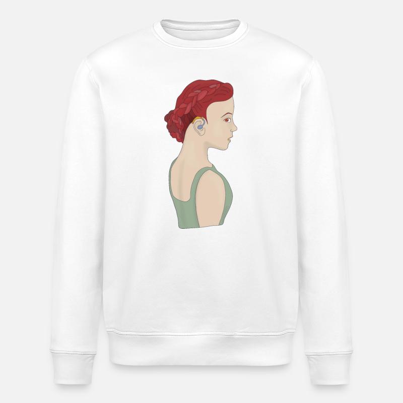 Fille utilisant une aide auditive - Sweat bio ROLLER Stanley/Stella Unisexe - blanc