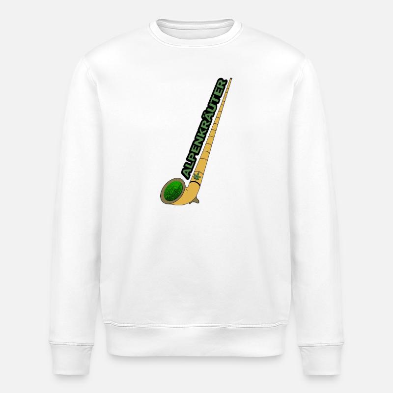 Alphorn Bong - Stanley/Stella Unisex Bio-Sweatshirt ROLLER - Weiß