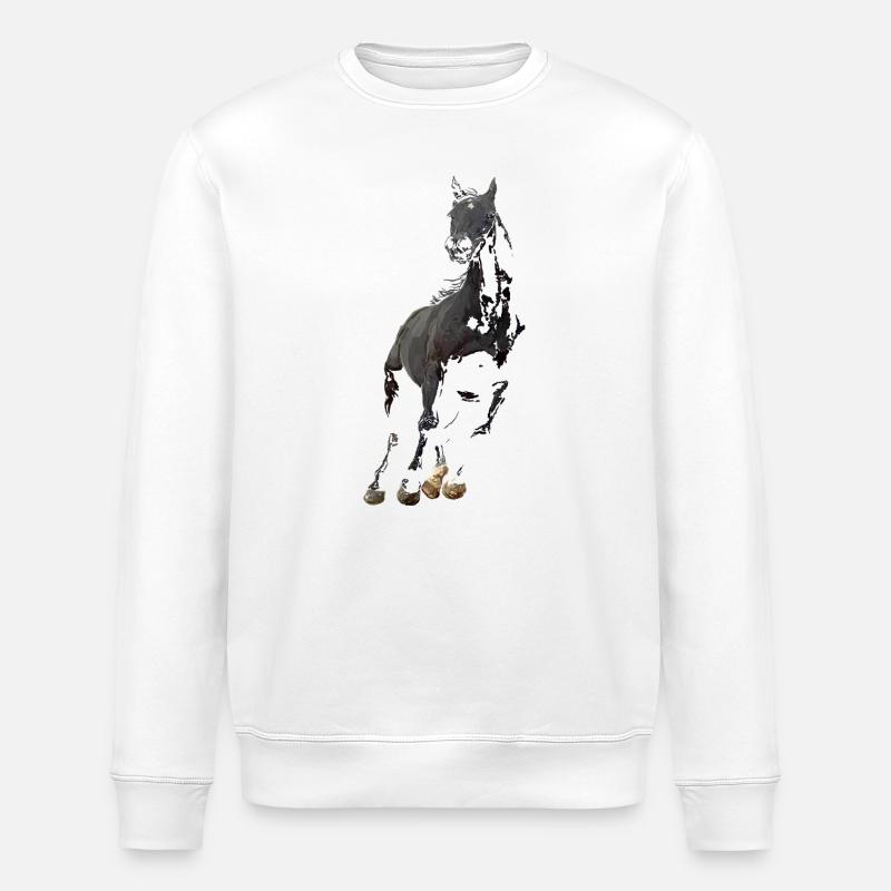 Cheval - Sweat bio ROLLER Stanley/Stella Unisexe - blanc