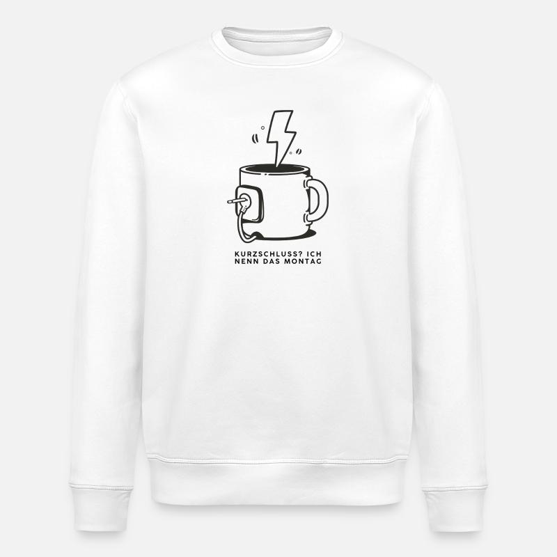 Elektriker-Kaffeetasse Design - Stanley/Stella Unisex Bio-Sweatshirt ROLLER - Weiß