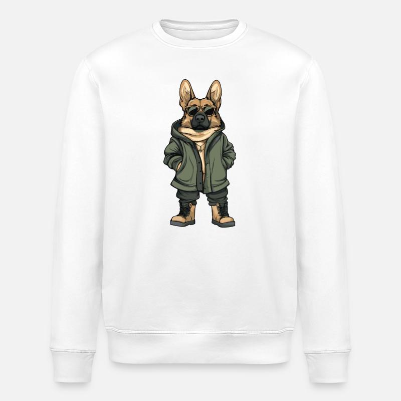 Krebs Krabbe Cool Winter - Stanley/Stella Unisex Bio-Sweatshirt ROLLER - Weiß