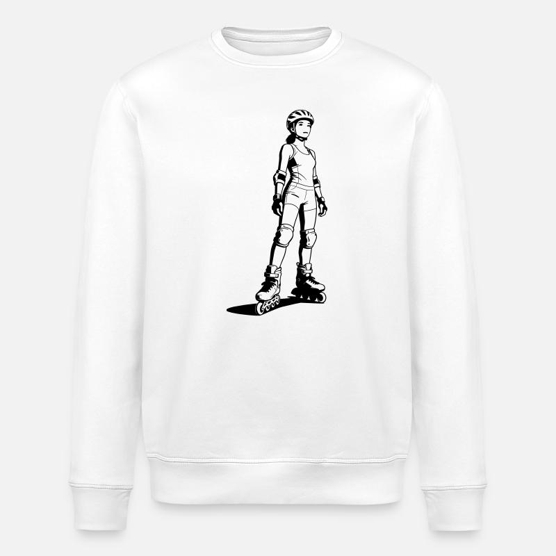 inline skating - Stanley/Stella ROLLER Unisex Organic Sweatshirt - white
