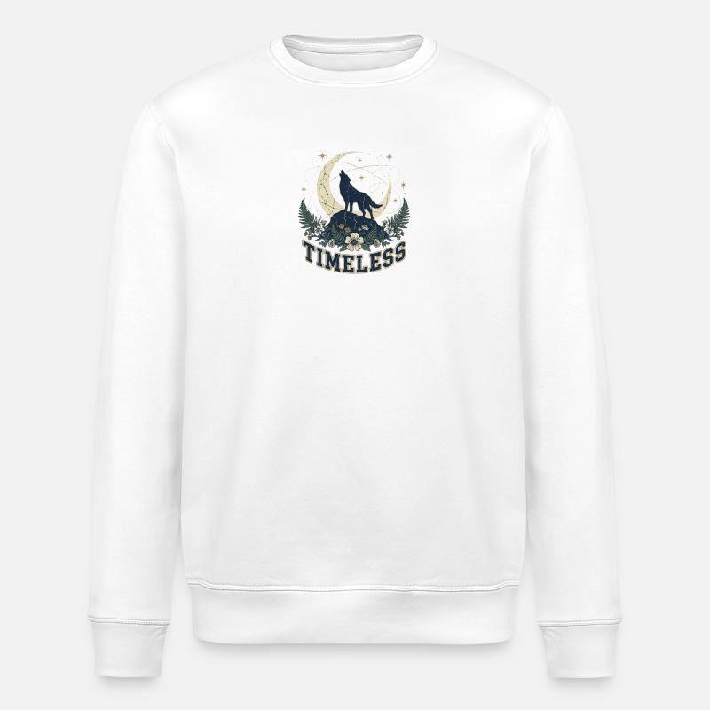 Le Loup - L'appel au cosmos - Sweat bio ROLLER Stanley/Stella Unisexe - blanc