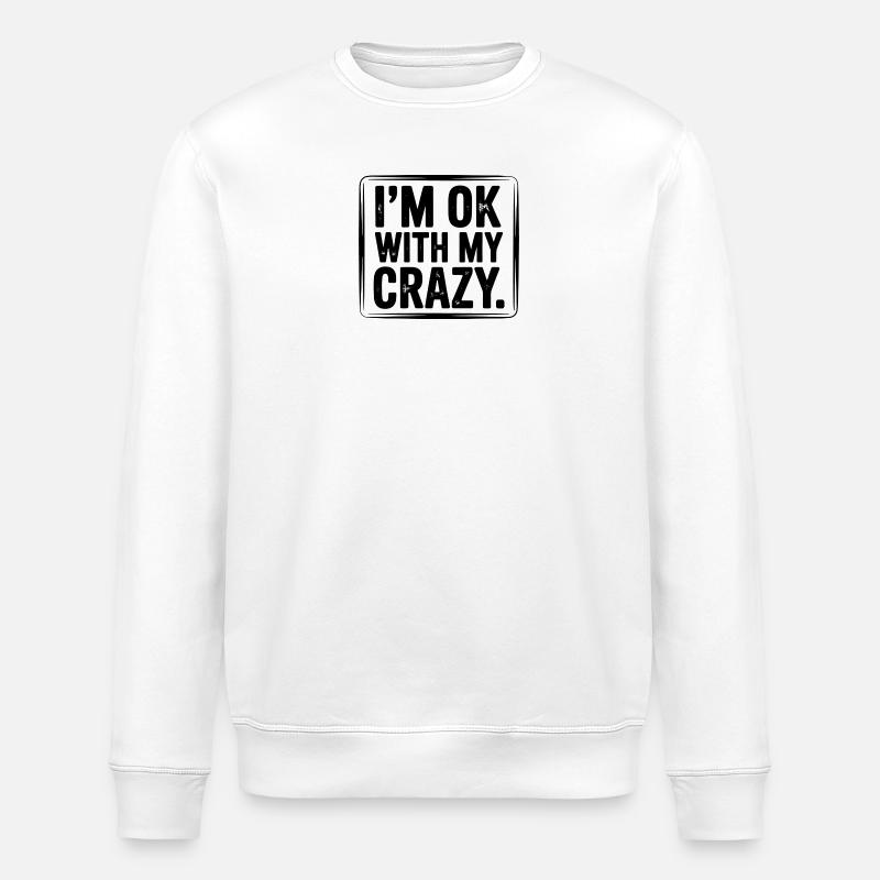 Conception de texte expressive d’ambiance sauvage - Sweat bio ROLLER Stanley/Stella Unisexe - blanc