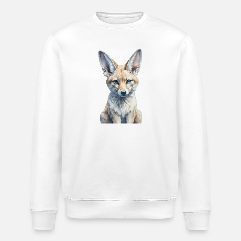 Fennec Fox - Stanley/Stella Unisex Bio-Sweatshirt ROLLER - Weiß