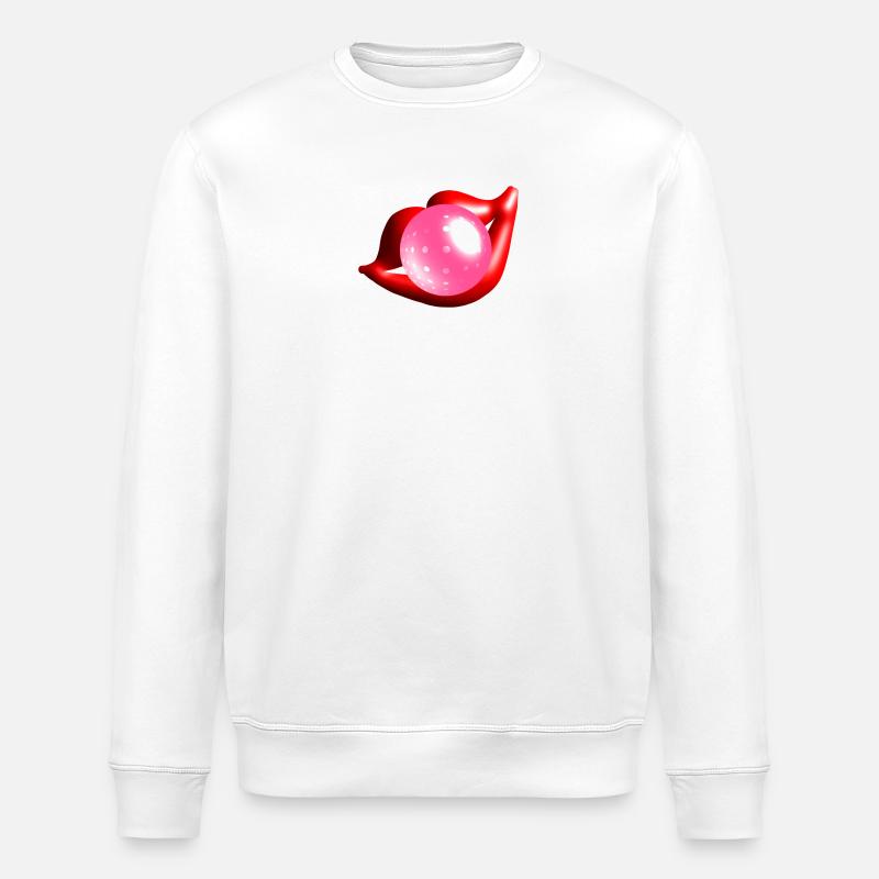 Bulle de chewing-gum - Sweat bio ROLLER Stanley/Stella Unisexe - blanc