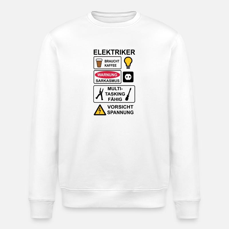 Électriciens - Sweat bio ROLLER Stanley/Stella Unisexe - blanc