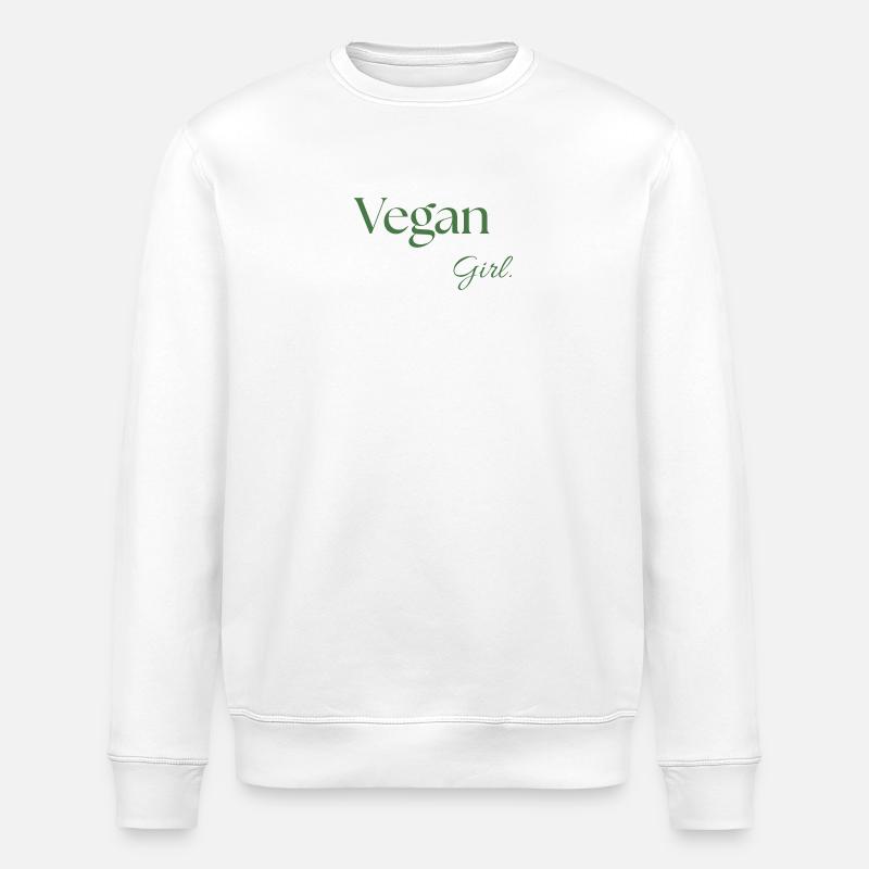 Vegan Girl. - Stanley/Stella ROLLER Unisex Organic Sweatshirt - white