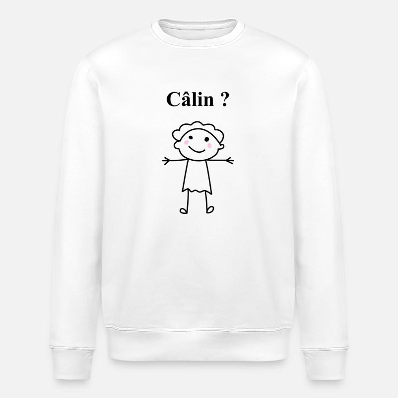 Fais moi un câlin - Sweat bio ROLLER Stanley/Stella Unisexe - blanc