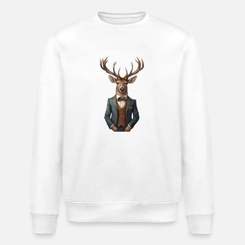 Hirsch - Stanley/Stella Unisex Bio-Sweatshirt ROLLER - Weiß