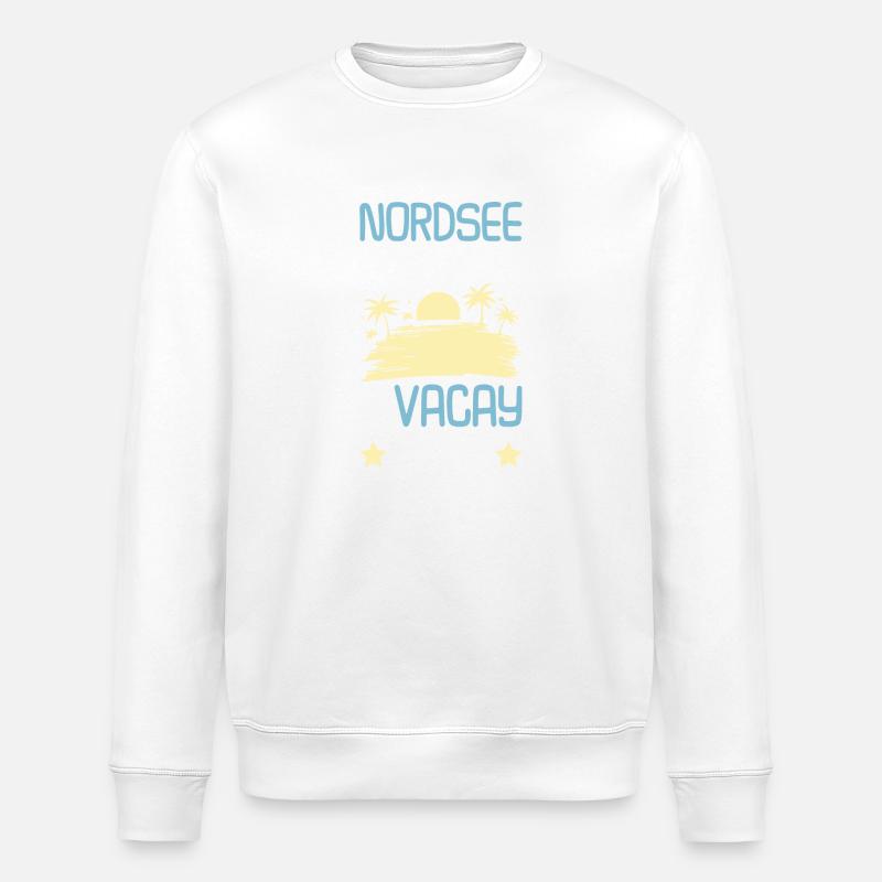 Nordsee Sommer Spruch - Stanley/Stella Unisex Bio-Sweatshirt ROLLER - Weiß