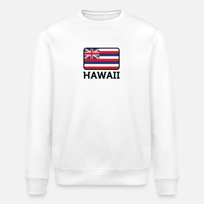 Drapeau national d'Hawaï - Sweat bio ROLLER Stanley/Stella Unisexe - blanc