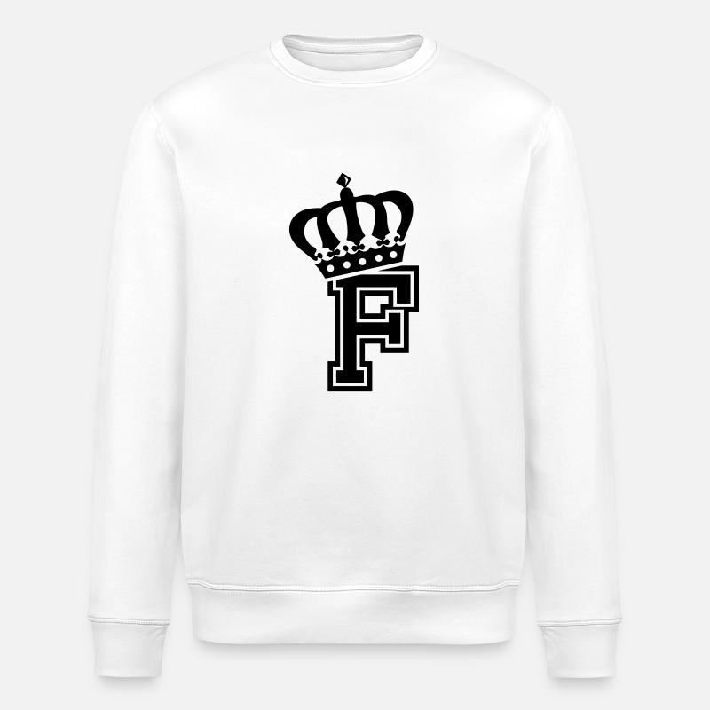 Buchstabe F - Stanley/Stella Unisex Bio-Sweatshirt ROLLER - Weiß