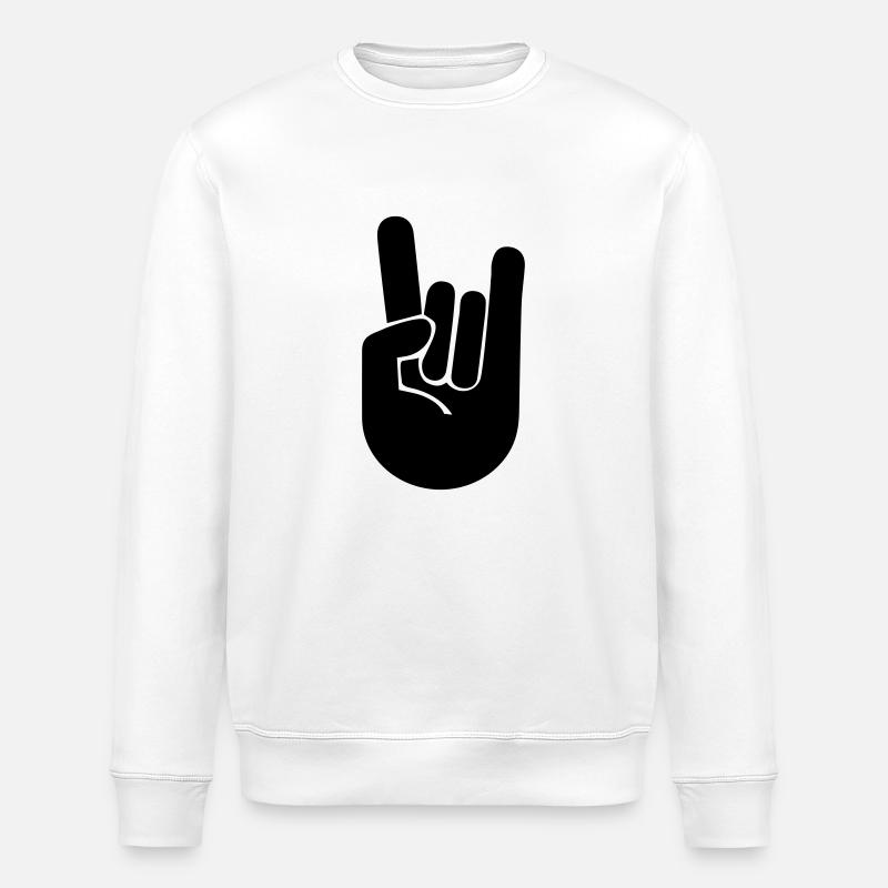 Main Rock'n'Roll - Sweat bio ROLLER Stanley/Stella Unisexe - blanc