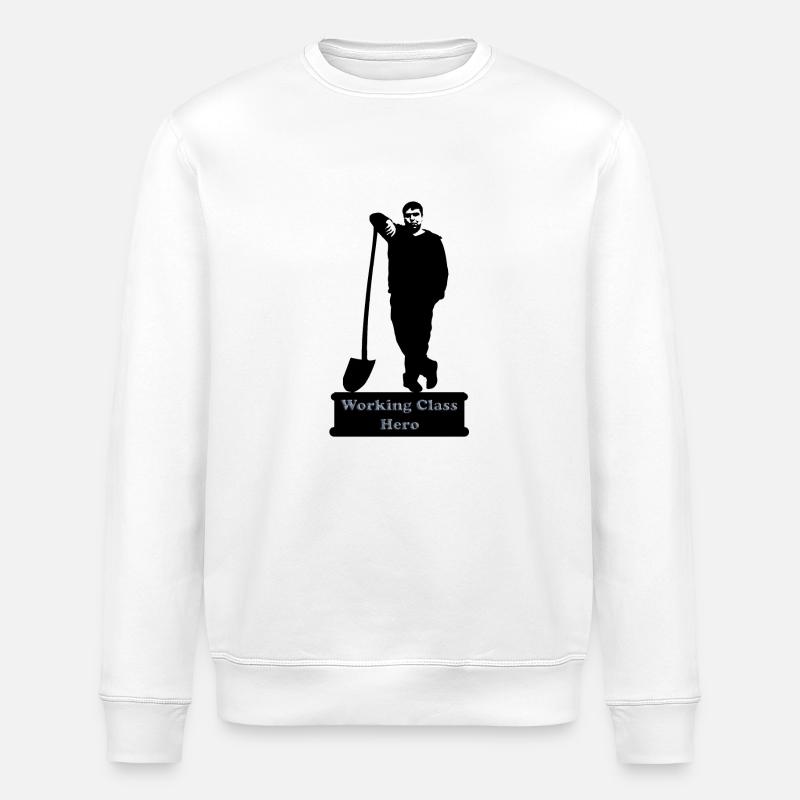 working_class_hero_3 - Stanley/Stella Unisex Bio-Sweatshirt ROLLER - Weiß