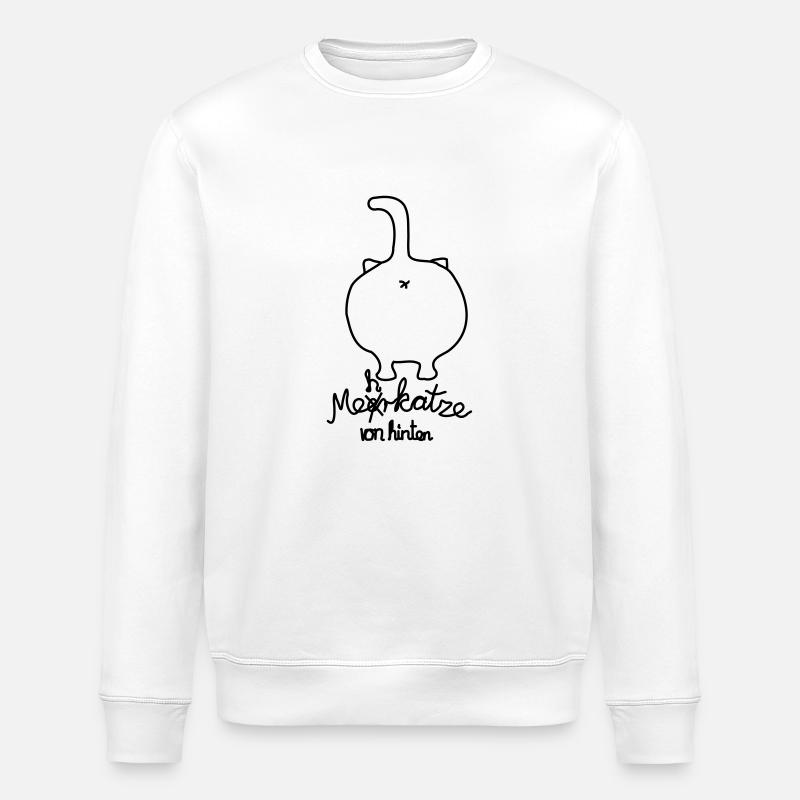 mehrkatze von hinten - Stanley/Stella Unisex Bio-Sweatshirt ROLLER - Weiß