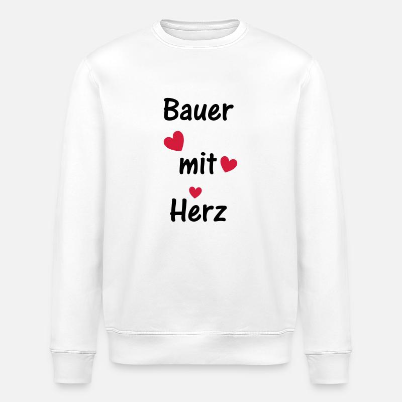Bauer mit Herz - Stanley/Stella Unisex Bio-Sweatshirt ROLLER - Weiß