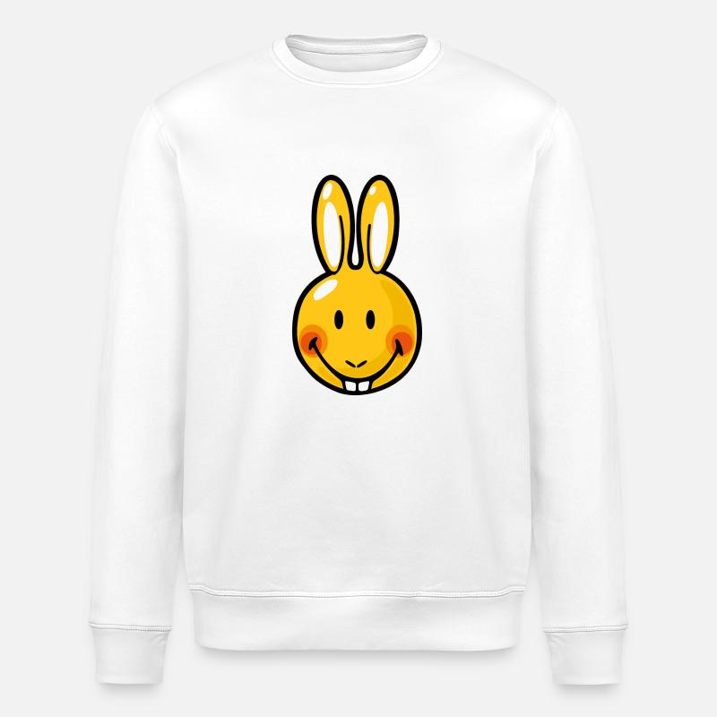 Smiley Rabbit - Sweat bio ROLLER Stanley/Stella Unisexe - blanc