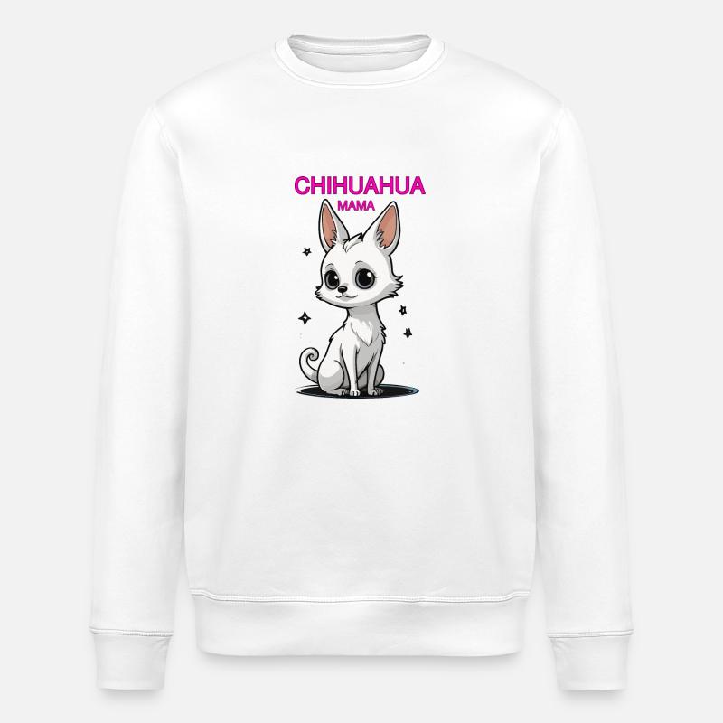CHIHUAHUA MAMA - Stanley/Stella ROLLER Unisex Organic Sweatshirt - white