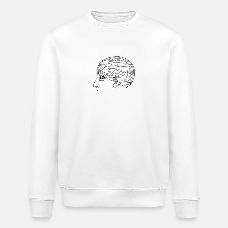 Gehirn - Stanley/Stella Unisex Bio-Sweatshirt ROLLER - Weiß